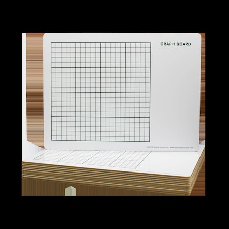 Flipside 9in X 12inTwo Sided Graph Board Bulk, 12PK 34659